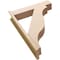 Ekena Millwork 7 1/2-in W x 32-in D x 44-in H Funston Block Rough Cedar Woodgrain TimberThane Outlooker, Primed Tan OUTUR075X32X44FST44RCPR - alternate 4